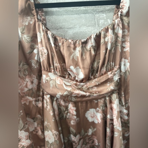 Dress size Small - Floral Brown Women's dress - just beautiful spring dress - Picture 3 of 5